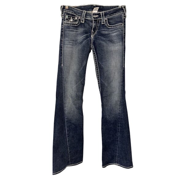 True Religion Denim - True Religion Womens Distressed Bootcut Jeans Size 28 Made In USA